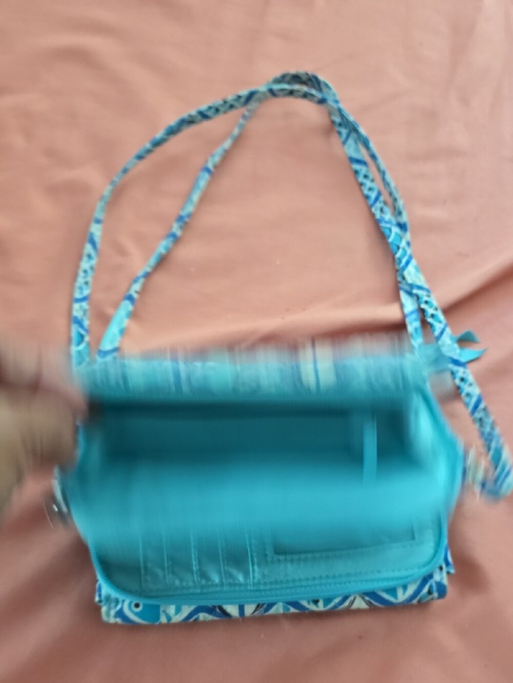 Turquoise Patterned Crossbody Bag - Picture 4 of 4